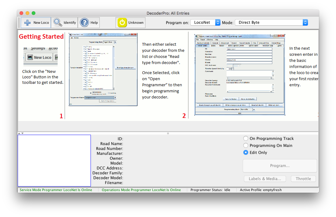 DecoderPro 5 welcome screen