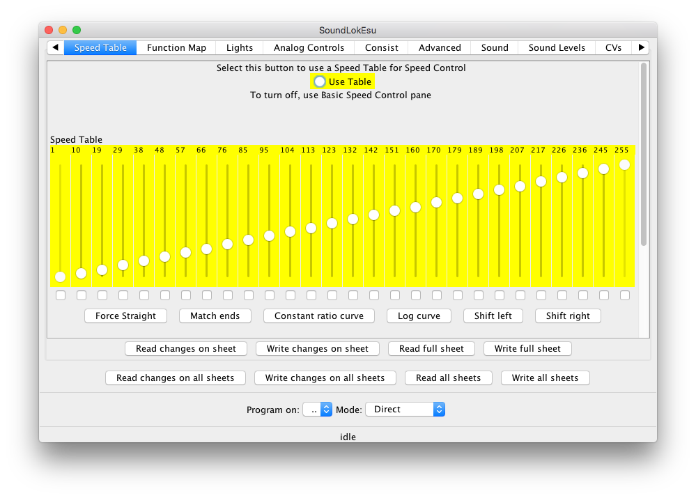 Speed table