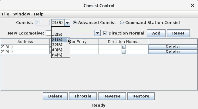Select a Consist