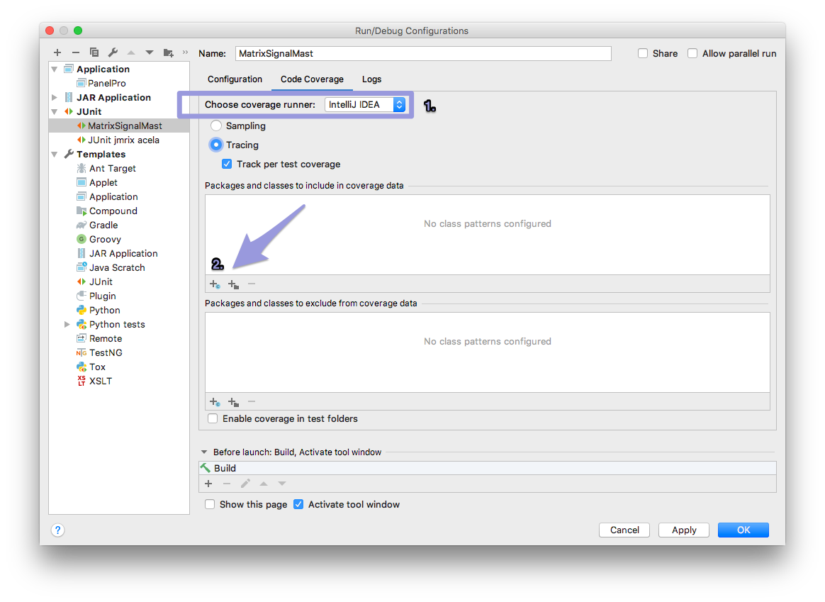 IntelliJ Debug/Run Configuration - Edit New Config pane