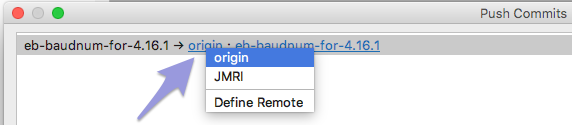IntelliJ Push Dialog Option