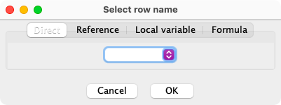 select row