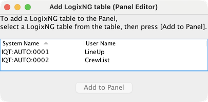 LogixNG table list