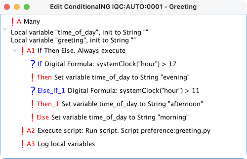 Chapter 13 greeting conditional
