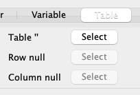 table cell selection