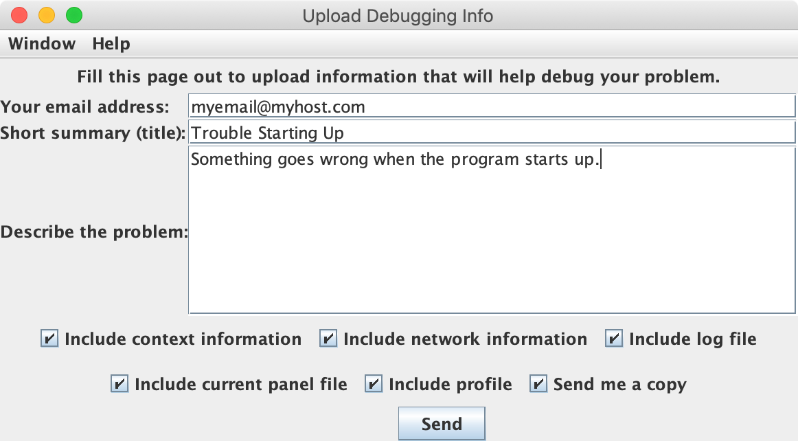 debug dialog