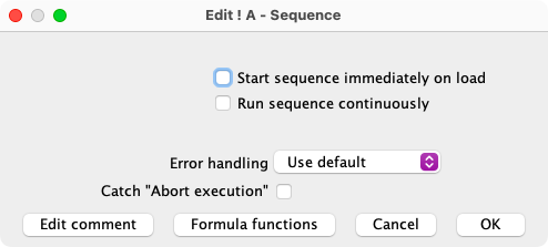 Chapter 5 sequence options