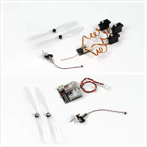 DW Hobby – système d'alimentation Micro brossé pour Mini avion d'intérieur RC, accessoires de moteur brossé 4x12 avec Micro récepteurs Servo inclus